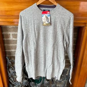 NWT The North Face gray wool sweater men’s size small